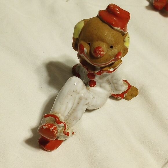 Vintage Set of Six Napcoware Clay Clown Figurines - Picture 8 of 16
